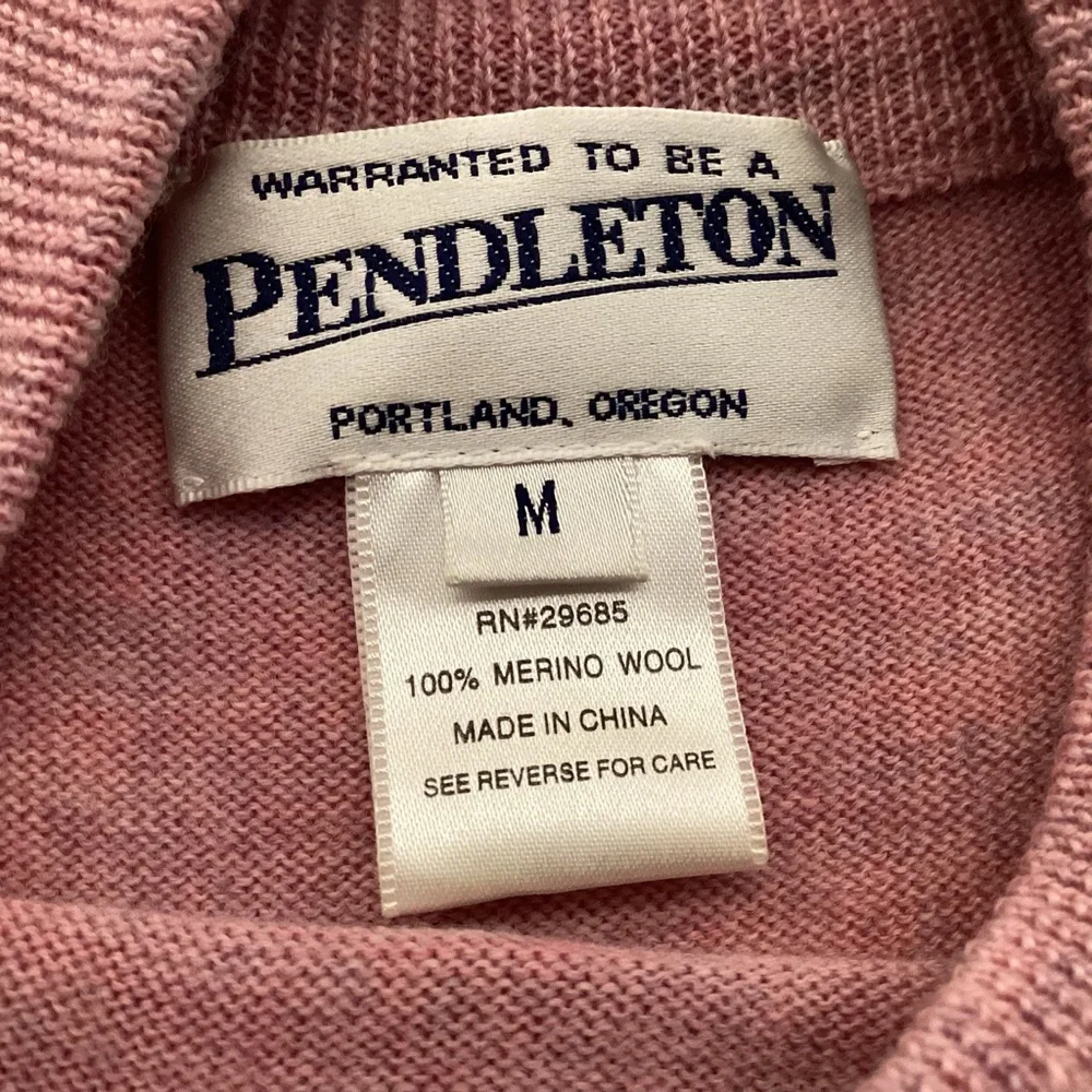 Pendleton Mauve Pink Floral Mock Turtleneck Sweater Women’s Size Medium - Picture 7 of 11